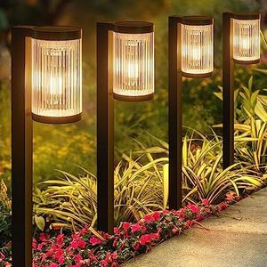 ELECLINK Solar Pathway Lights Outdoor, 6 Pack Upgraded Outdoor Solar Lights for Outside Super Bright Up to 12Hrs, IP65 Waterproof Solar Garden Lights for Yard Landscape Path Walkway Decoration