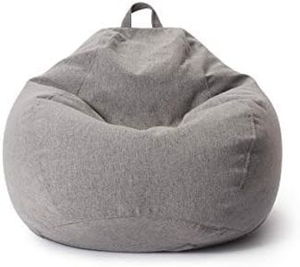 Lumaland Pouf Poire Comfort Line | 70 x 80 x 50 cm Fauteil Poire Intérieur (120 L) | Housse Lavable | Remplissage de Billes PSE | Coussin de Sol Gaming Beanbag Adulte Enfant [Gris Clair]