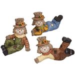 Valery Madelyn Scarecrow Fall Decor for Home, 3 pcs Fall Table Kitchen Decor Resin Collectible Figurines Indoor, Funny Garden Statue Thanksgiving Autumn Harvest Gift for Yard Party Porch 4.7inch