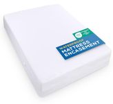 Utopia Bedding Premium Waterproof Mattress Encasement King Bed (150 x 200 x 30 cm), Zippered Mattress Protector, Bed Bug and Dust Mite Proof Mattress Cover, White