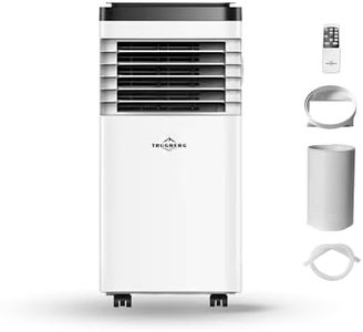 TRUGBERG Portable Air Conditioner 9000 BTU 4-in-1 Dehumidifier, Cooling Fan with 2 Speeds, Remote Control, Digital Display,Up to 300ft Rooms, 24 Hour Timer