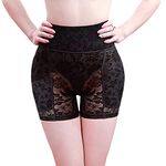 Sodacoda Women's Thick Push-Up Panty for a Round Bum and Sexy Hips - Tummy Control and Beautiful Lace (Black L)