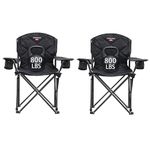 SunnyFeel Heavy-Duty Camping Chair - 800 lbs Capacity, Portable Folding with Padded Seat, Cup Holders, Mesh Storage Bag, and Carry Bag for Outdoor Adventures