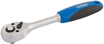 Draper 16427 72 Tooth Reversible Soft Grip Ratchet,Blue,1/4-Inch