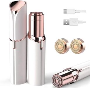 Facial Hair Removal for Women, Ladies Face Shaver for Upper Lip Chin and Peach Fuzz with USB Rechargeable Included 2 pc Replacement Heads