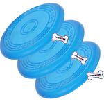 PETLICIOUS & MORE Pet Frisbee, Dog Flying Disc, Dog Chew Toy - Best Soft Silicone Flying Disc - Dog Toy for Your Puppies (Color May Vary) - Pack of 3