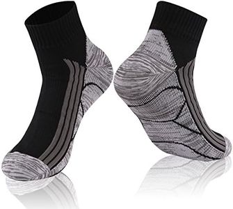 RANDY SUN Winter Thick Athletic Socks, Best Waterproof Breathable Wading Running Fishing Socks Outdoor Sports Men's Snowmobiling Cycling Biking Socks, 1 Pair-Black X-Small