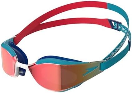 Speedo Fastskin Hyper Elite Mirror Gafas de natación, por Junior Unisex, Rojo/Azul, ONESZ