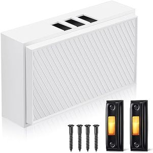 Saillong Wired Door Bell Chime Kit with 16V 10VA Two Note Lighted Metal Doorbell Buttons and Doorbell Chime Cover for Home Wall Inside, Compatible with Most Brand Doorbells, Black (Checked)