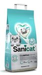 Sanicat - White - Fragrance Free ultra clumping cat litter | Made of natural minerals with guaranteed odour control | Absorbs moisture and makes cleaning easier | 10 L capacity