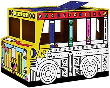 Bankers Box at Play School Bus Cardboard Playhouse and Craft Activity for Kids