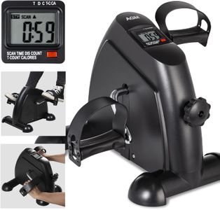 AGM Mini Under Desk Exercise Bike – LCD Display, Pedal Trainer with Mat