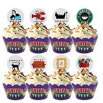 64 PCS Friends TV Show Themed Cupcake Toppers and Wrappers Set (32 of Each), Cute Party Supplies for Friends Themed Birthday Party or Bridal Shower Decoration