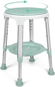 LEACHOI Shower Chair for Inside Shower, Swivel Shower Stools 350lbs, Adjustable Tub Chair and Bathtub Seat Bench with Storage Tray for Seniors, Elderly, Handicap & Disabled Green
