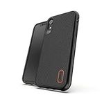 Gear4 Battersea Hardback Case with Advanced Impact Protection [ Protected by D3O ], Glass Back Protection, Slim, Tough Design for iPhone XR - Black