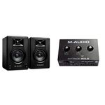 M-Audio M-Track Solo USB Audio Interface + BX3 3.5" Studio Monitors (120W, Pair)