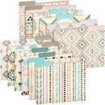 Best Paper Greetings 12 Pack Boho-Themed Decorative File Folders, Cute Office Supplies for Women, Letter Size, 1/3 Cut Tab (9.5 x 11.5)