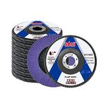 SALI 10 Pack Ceramic Flap Disc 40 Grit 4.5" X 7/8 Inch Sanding Disc Bevel Type #29 Premium and Industrial Grade Angle Grinder Grinding Wheel High Performance Edge Grinding Purple