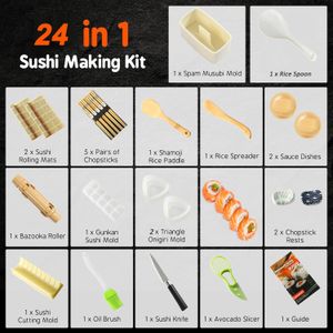 liamasum 24-Piece Sushi Making Kit – Complete DIY Sushi Set