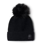 Columbia Winter Blur Pom Pom Beanie, Fleece Lined Hat Black