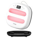 Calogy Heat Press Machine for T-Shirts 10"x10"(25x25cm), Portable Iron Press Sublimation, Fast Heat Up to 210°C (410°F) Tshirt Printing Machine for Bags, Pillows, HTV Vinyl Heat Transfer(White Pink)