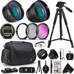 Optimal 21 Piece Accessory Kit for Canon EOS 7D Mark II, 70D 60D 5D 5D Mark II EOS Rebel T6i T6S T5i T5 T4i T3 T3i T2i SL1 EOS M EOS M2 EOS 1200D 1100D 700D 650D 600D 550D XS XSi XT XTi DSLR Cameras Includes 2 x 58mm Lens Attachments + MORE