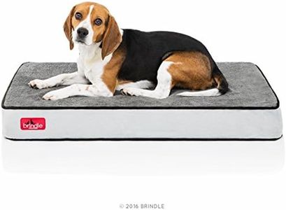 BRINDLE Waterproof Designer Memory Foam Pet Bed, Charcoal Black, Medium