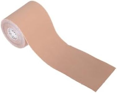 KMBoobies - Boob Tape - Instant Breast Lift - Nude Body Tape for Skin - 8 Hr Sweatproof - 5 ft Roll - Natural Skin Color (Nude Crème Brûlée)