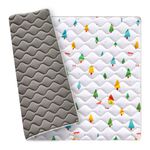 Odorless Premium Foam Baby Play Mat 50" X 50", Thick One-Piece Crawling Mat, Baby Mat Floor Mat, Non-Slip Cushioned Baby Playmat for Infants,Babies,Toddlers. Machine Washable for Easy Care.