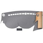 QUYDDC Upgrade Dacron Dashboard Cover Fit for 2011-2014 Hyundai Sonata Effective Anti Glare, Reduce Reflection, Sun Protection, Dust Proof, Moisture Absorption UV-Proof -Grey