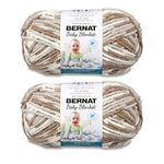 Bernat Baby Blanket Little Sandc Yarn - 2 Pack of 300g/10.5oz - Polyester - 6 Super Bulky - 220 Yards - Knitting/Crochet