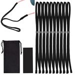 kuou 10 Pcs Sport Glasses Strap, Adjustable Lanyard Sunglasses Strap Non-Slip Neck Eyeglasses with Cloth and Bag for Reading Sports Outdoor (Black), L (56578012)