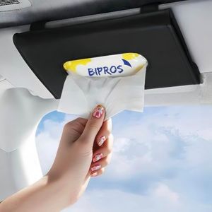 BIPROS Car Tissue Holder 2 Pack - Tissue Holder for car with High-End Lotion Facial Tissues,car Napkin Holder,car Visor Tissue Holder Dispenser,- Sun Visor Accessory