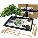 LuXianYS Japanese Zen Garden,Zen Garden Kit,Mini Zen Garden Home Decoration,Meditation Gift Set,Zen Garden Buddha Candle Holder Incense Holder for Meditation, Relaxation and Gift