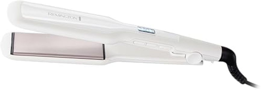 Remington Hair Straightener Pro Ceramic (Extra Wide Plates, 45mm Floating Plates for Thick, Frizzy, Curly and Very Long Hair, Digital Display, 15 Second Heat up, 9 Settings from 150-230�°C) S5527