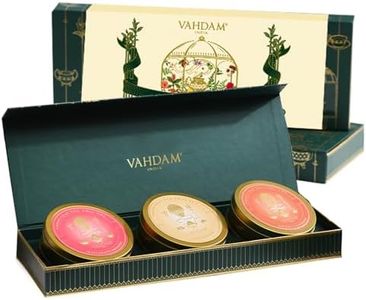 VAHDAM, Oprah's Favorite Christmas Tea Gift Sets | 3 Premium Chai Teas in Golden Tin Caddy Gift Box | Exotic Chai Tea Blends | Gluten Free, Non GMO | Christmas Gifts