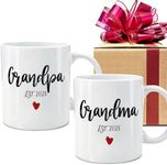 Dnuiyses Est 2025 Grandparents Mugs