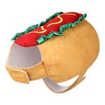 Hot Dog Halloween Dog Costume - Pet Christmas Costumes Funny Hot Dog Hamburger Cosplay Dress Up Clothes for Small Medium Dogs Cats Warm in , Size M