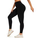 INSTINNCT Leggings for Women Butt Lifting High Waist Tummy Control Workout Gym Leggings Seamless Scrunch Booty Yoga Pants (Black,M)