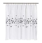 Carnation Home Fashions Dots Extra Wide Printed Fabric Shower Curtain, 108-Inch by 72-Inch