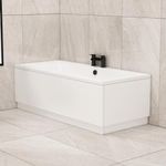 1700 x 700mm Designer Double Ended Bathtub Acrylic Bathroom Square White Soaking Bath Tub - Amaze