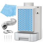 Indoor Dryer Vent, Dryer Vent with Stainless Steel Screen Filter and Polyester Filter, Lint Catcher for Electric Clothes Dryers, Come with 4 Polyster Filters and Vent Hose.