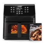 COSORI Air Fryer Large 6.2L, Clear Blaze airfryer with Visual Window, 55% Savings and 85% Less Oil, 8 Presets Plus Roast, Bake, Shake Reminder, 80+ Recipes, Dishwasher Safe, Quiet, 1700W, Black