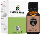 Earth N Pure Grapeseed Oil Cold Pressed, Natural and Therapeutic Grade 15 ML