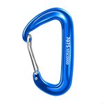 12KN Aluminium Horse Carabiner Clip Big Size Carabiners for Clips Backpacking Weights Heavy Duty Large Hammock Accessories keychain Dog Leash Keyring Gated Harness Wiregate Utility Deep Blue 4 Pack