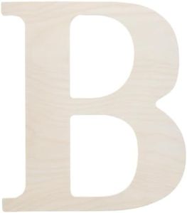 Good Wood by Leisure Arts Letter 9.5" B, Wooden Letters, Wood Letters, Wooden Letters Wall Decor, Large Letters 9.5 Inch, Small for Crafts