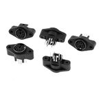 sourcing map 5 Pcs Mini DIN 6 Pin Female S-video Connector Adapter Sockets