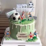 Soccer Cake Topper, 9pcs Soccer Pla