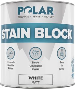 Polar Stain Blocker Paint Matt White 500ml – For Walls, Ceilings, Multi-Surface