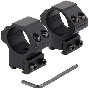 ToopMount 25.4mm 1 inch Dovetail Scope Rings, Low Profile 30mm Scope Mount Rings for 11mm Dovetail Rails, Tactical Mount Rings Adapter, Dovetail Scope Rings Built-in Protective Tape, Aluminum Alloy